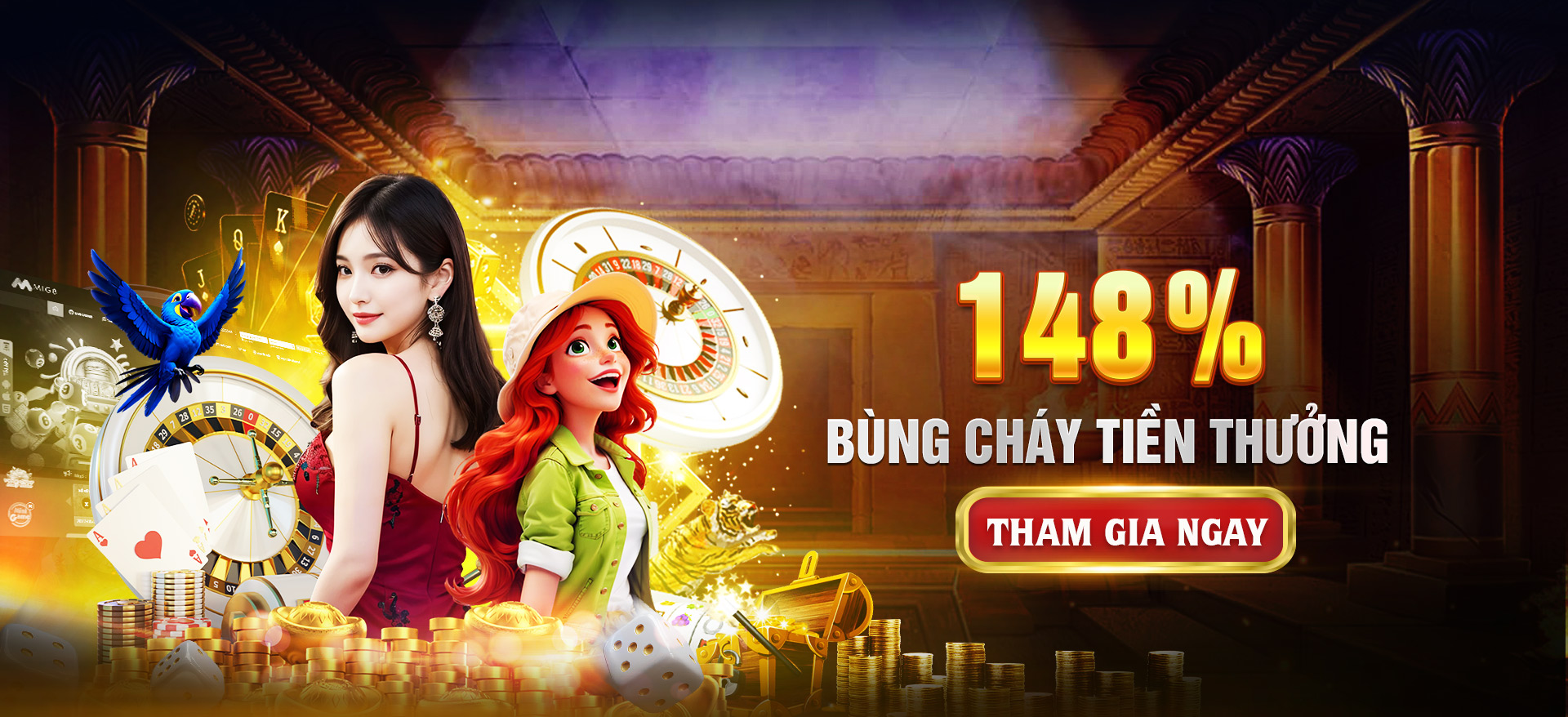 Hình ảnh quảng cáo của mb66 hiển thị nền tảng và các lợi ích